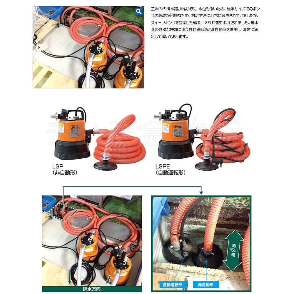 残水吸排水用スイープポンプLSP・LSPE型 LSPE1.4S-61