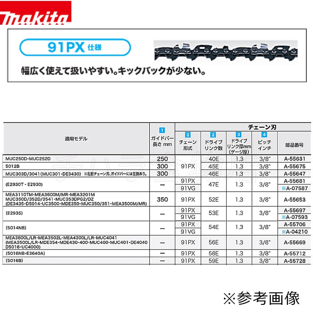 マキタ チェーン刃 91PX仕様 91PX-45E A-55675 チェンソーブレード