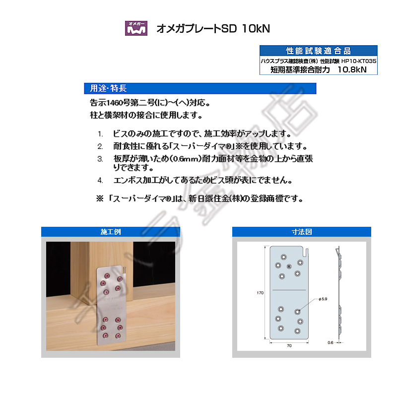 タナカ オメガプレートSD 10kN AA2030 | チハラ金物店